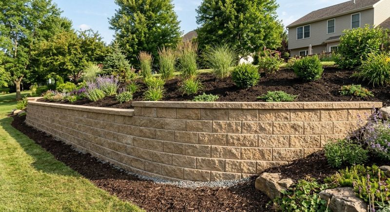 Block Retaining Wall Installation in Brevard County, FL