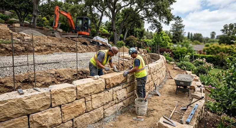 Landscape Wall Construction in Santa Rosa, CA